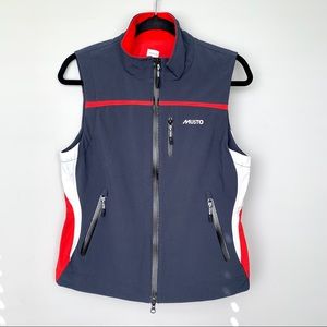 MUSTO Women's Vest Size 12, Red Blue and White